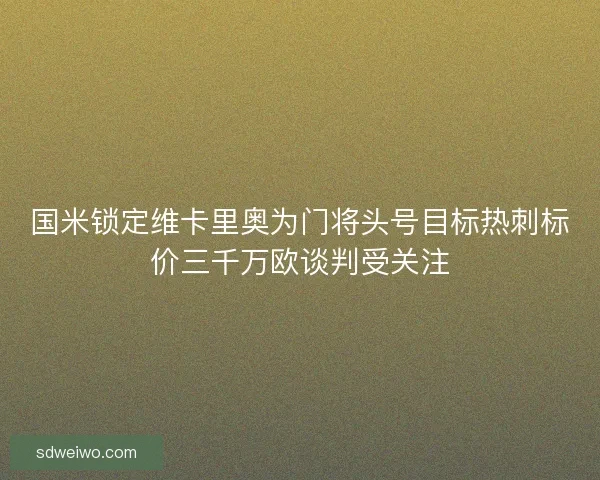 国米锁定维卡里奥为门将头号目标热刺标价三千万欧谈判受关注